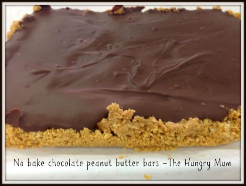No bake chocolate peanut butter bars  The Hungry Mum