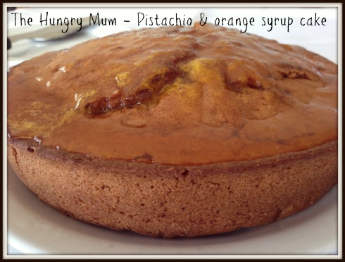 The Hungry Mum  Pistachio and orange syrup cake – egg-free